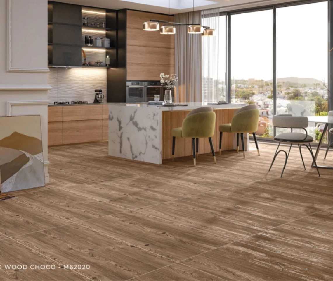 GẠCH ẤN ĐỘ 600X1200 TEAK WOOD CHOCO - M62021