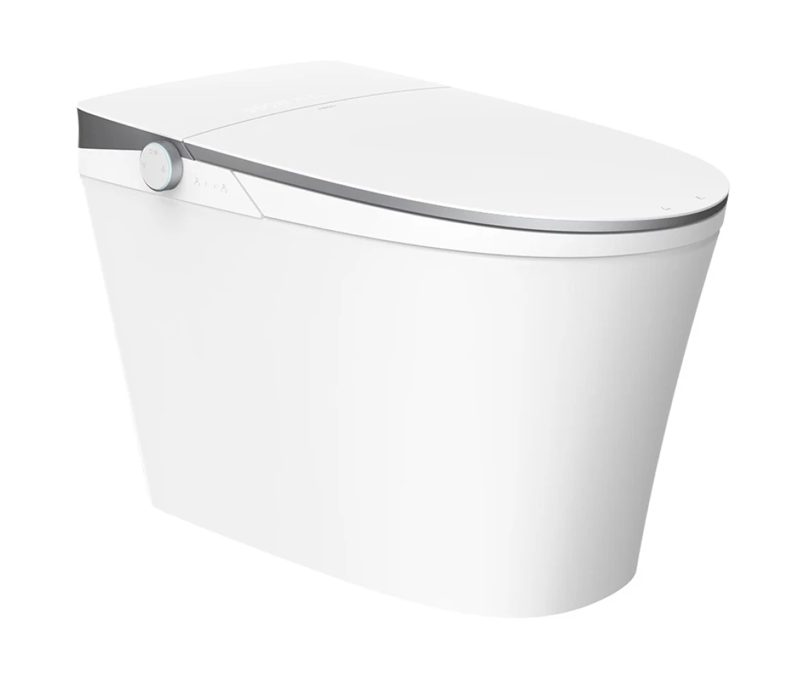 Bàn cầu thông minh HEGII R8 HCE108B01 – Rửa 3D êm ái, sấy tự động, xả siêu xoáy 0 áp lực, điều khiển thông minh