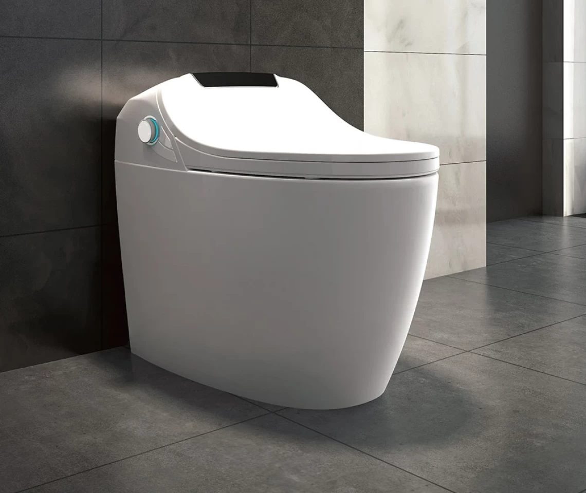 Bàn cầu thông minh HEGII Q9 HCE900A01 – Xả Water Storm mạnh mẽ, gia nhiệt tức thì, khử khuẩn 360°, mở nắp thông minh