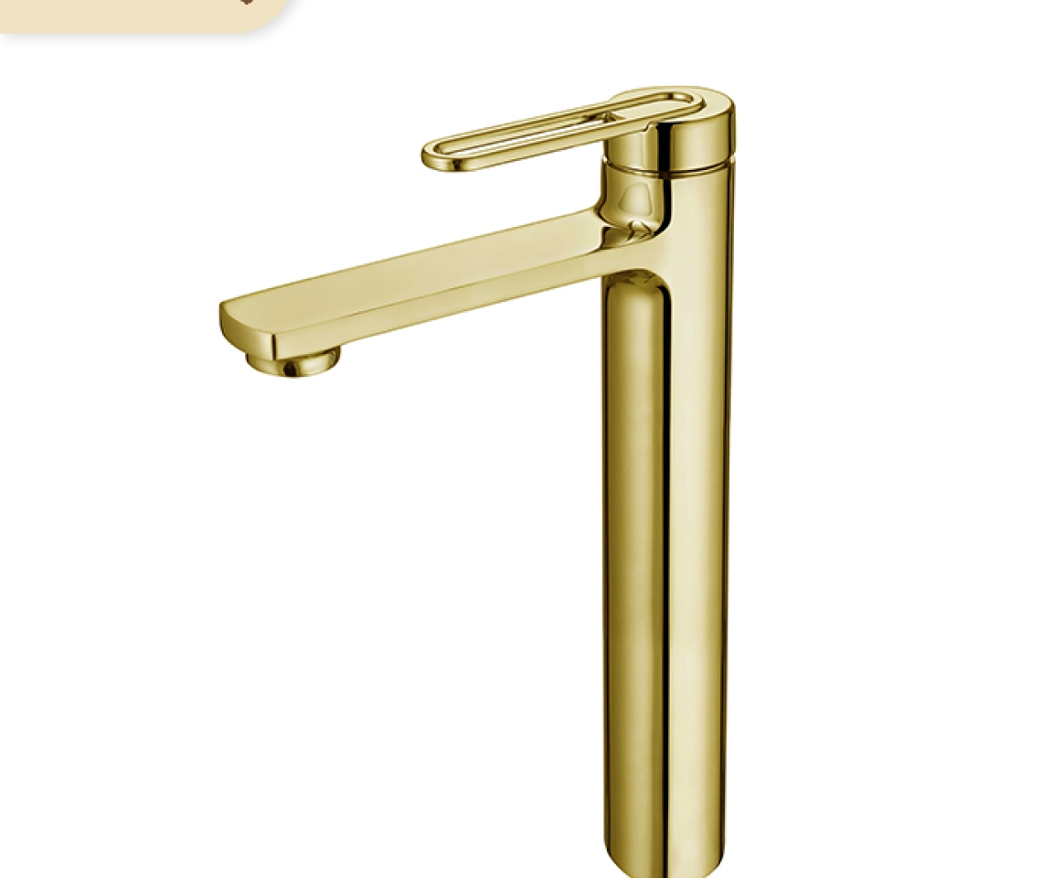 Vòi chậu nóng lạnh Basic Cara-HG màu Titanium Gold