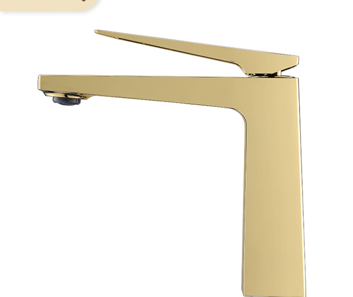 Vòi lavabo nóng lạnh Basic Lucas-LG màu PVD Gold